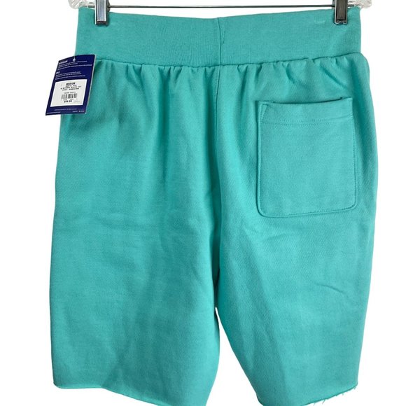 Champion Hoodie Lg & Med Shorts Set Ink Shadow Reverse Weave Hoodie Teal Nw - Picture 12 of 12
